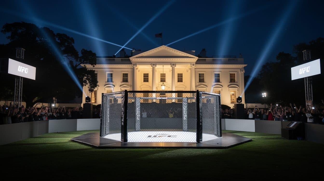 UFC-Kampf im Weißen Haus: Warum eine Lichtshow Piloten Sorgen machte