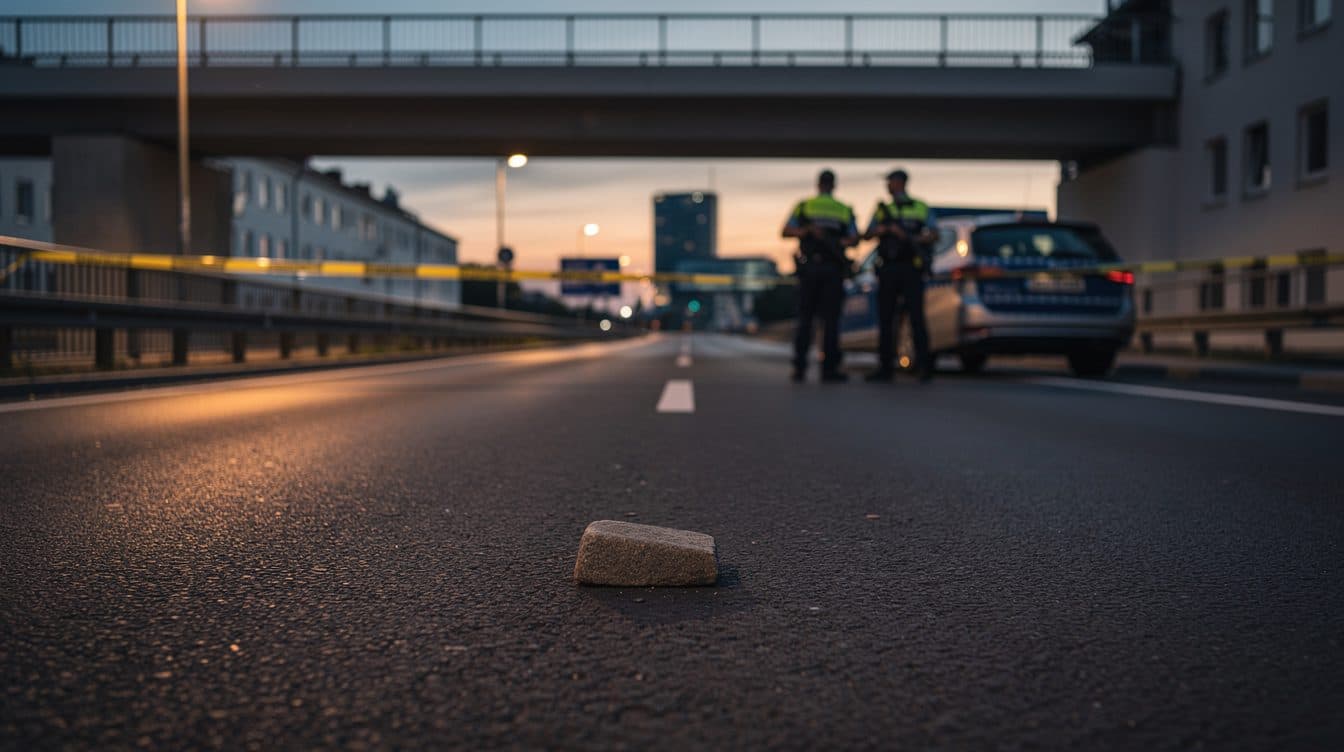 Mann wirft Steine von Brücke auf die A100 – Zeuge greift beherzt ein