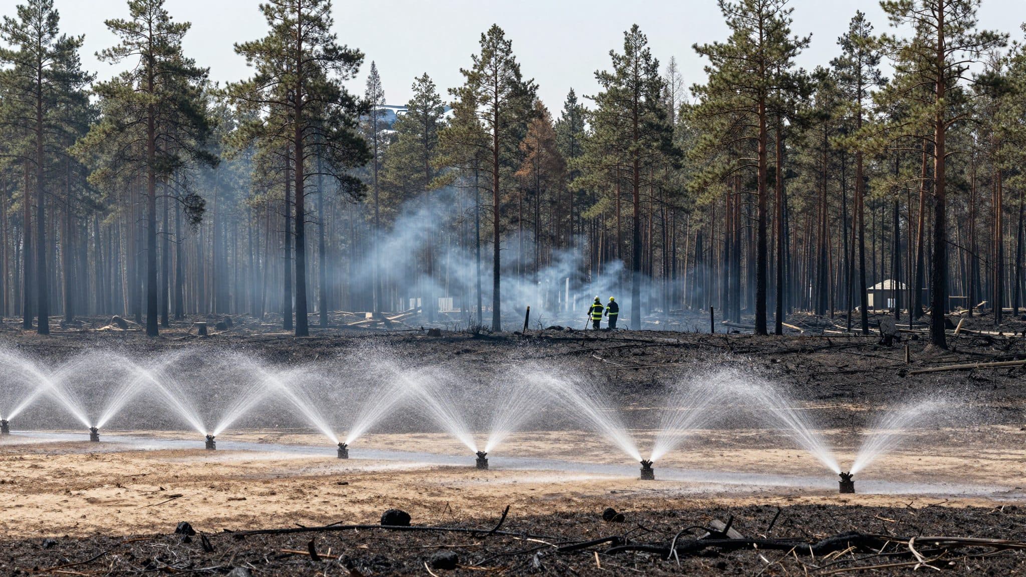 Waldbrand bei der Müritz: Viele Helfer kämpfen weiter gegen die Flammen