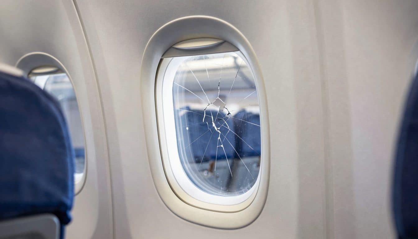 Fenster bricht im Flugzeug: Passagier wird gerettet