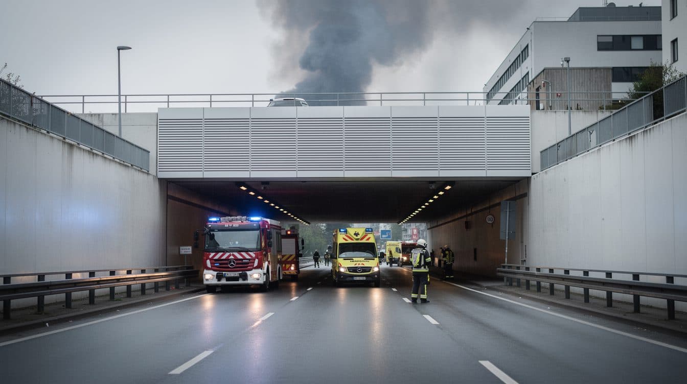 Auto im Stellinger Tunnel: A7 wurde kurzzeitig gesperrt