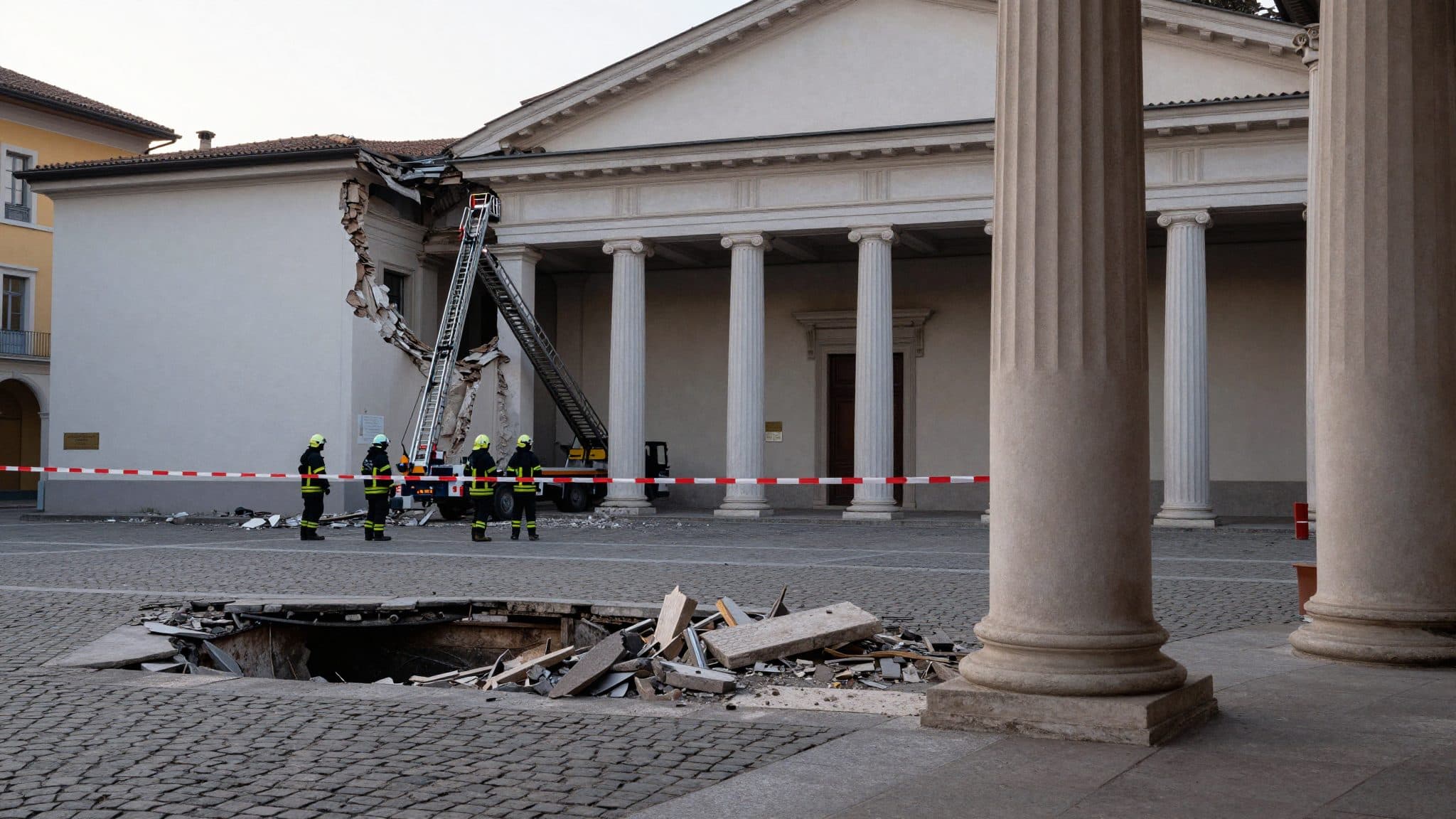 Gerichtsgebäude in Bozen teilweise eingestürzt