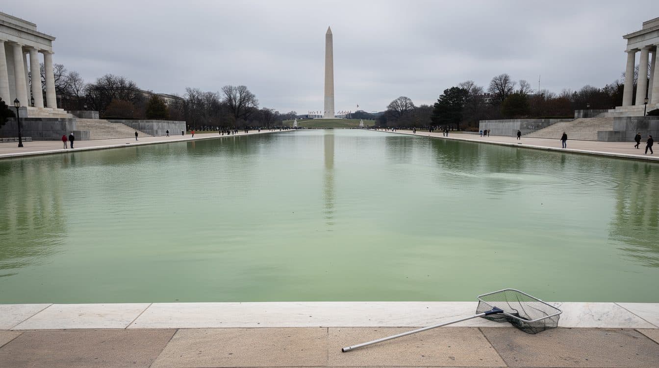 Der Pool in Washington leuchtet grün – trotz millionenschwerer Sanierung