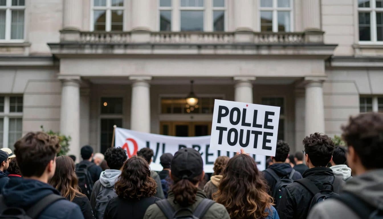 Studis in Düsseldorf protestieren gegen eine Vorlesung