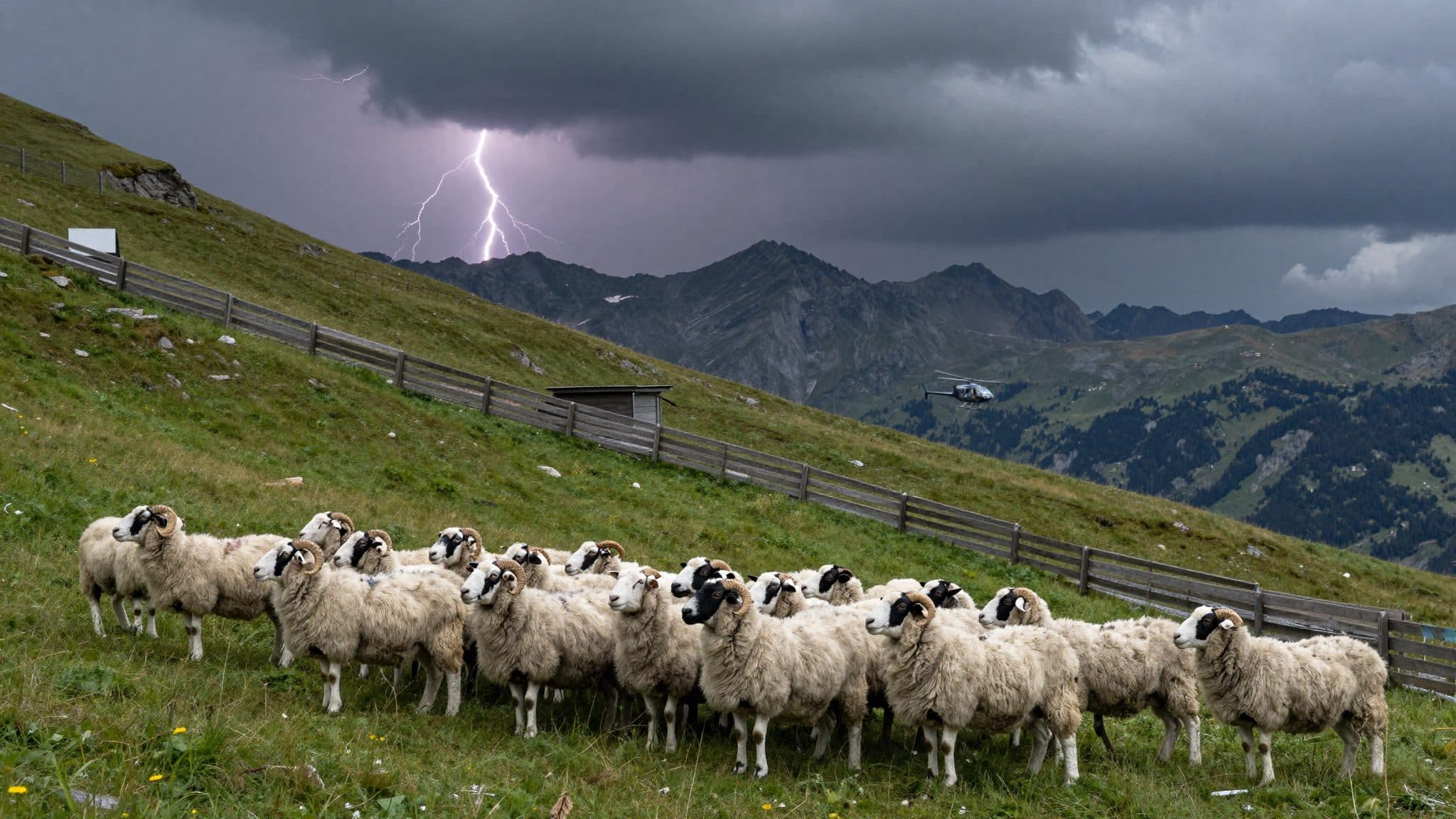 Blitz tötet 97 Schafe in den Schweizer Alpen