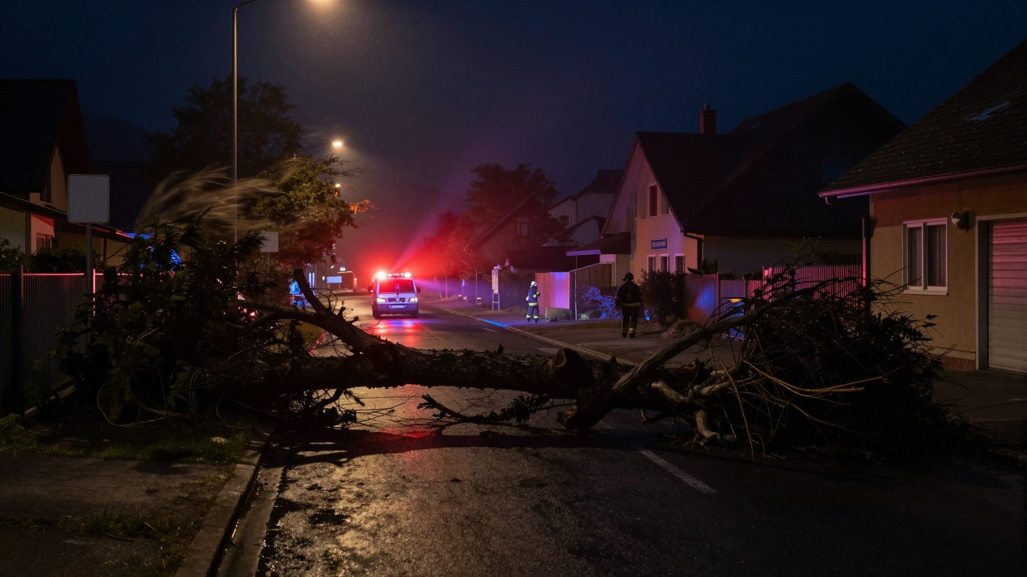 Sturmnacht im Bezirk Baden: Bäume krachten auf Straßen