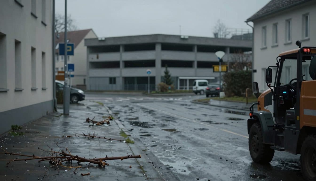 Hagel und Regen Chaos in Reutlingen