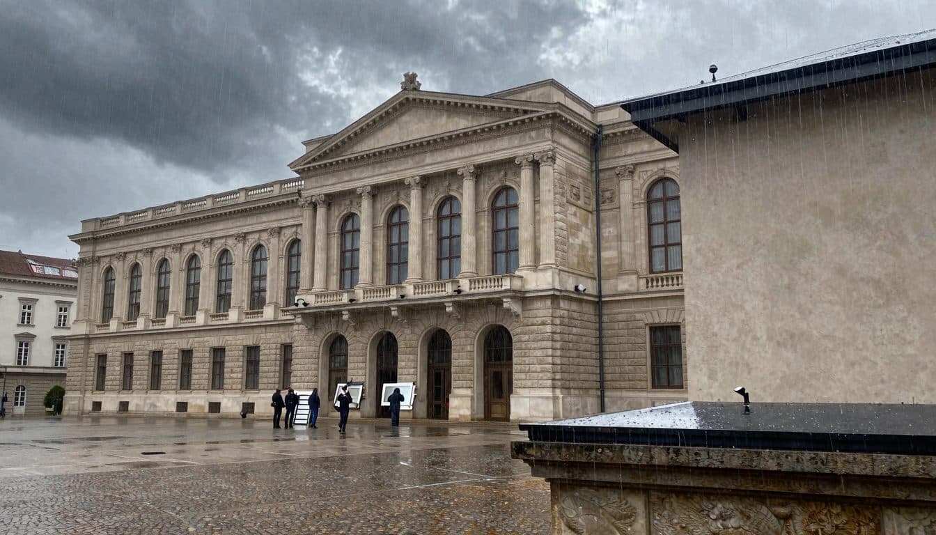 Starkregen in Wien: Die Albertina bleibt trocken