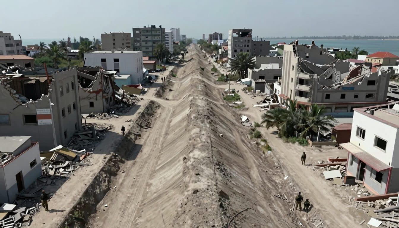 Ein langer Erdwall mitten im Gazastreifen – was bedeutet das?