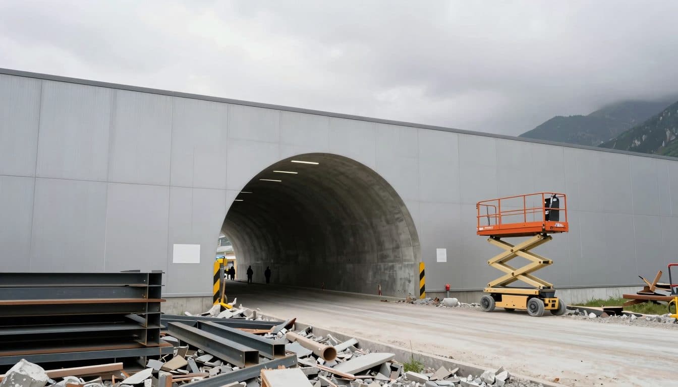 Schwerer Unfall auf Tunnel-Baustelle – ein Arbeiter stirbt
