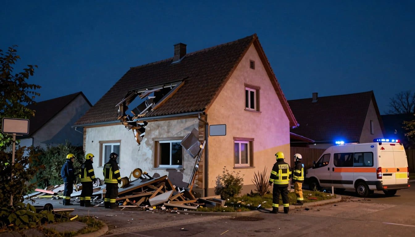 Haus explodiert mitten in der Nacht: Ein Bewohner schwer verletzt