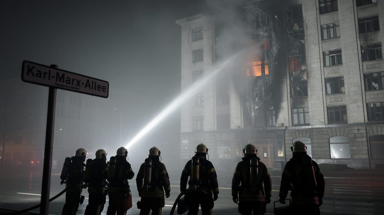 Wohnung in der Karl-Marx-Allee komplett ausgebrannt – zwei Verletzte