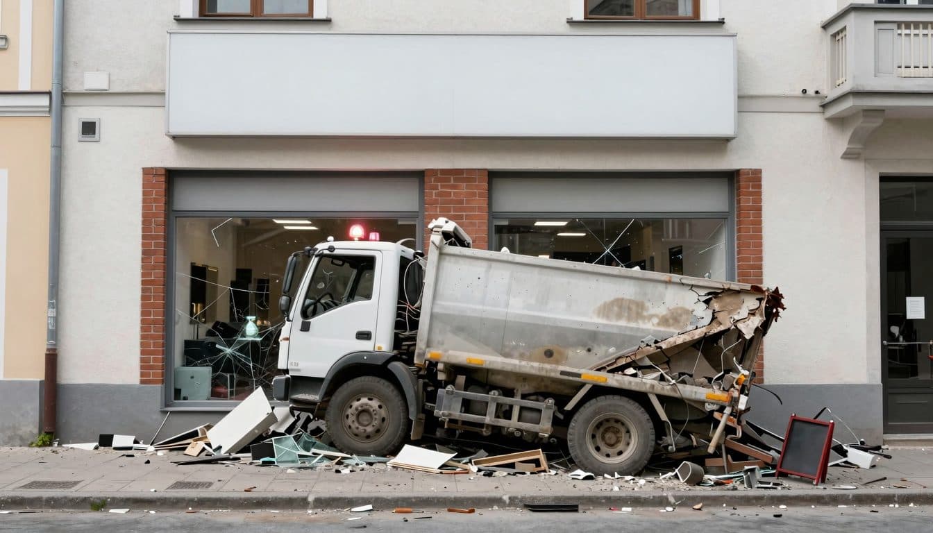 Lkw kracht in Friseursalon: Frau stirbt, zwei weitere werden schwer verletzt