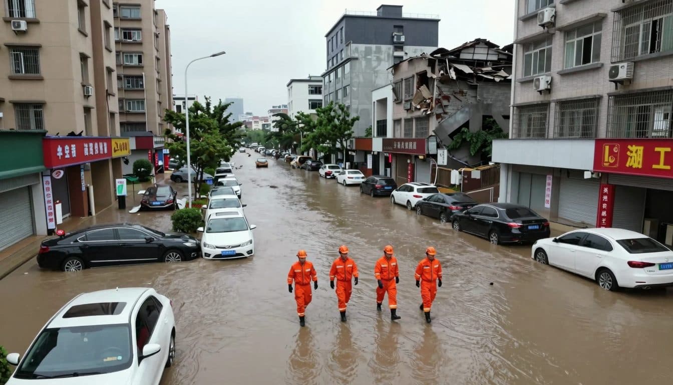 Starkregen in China: Wie Helferinnen und Helfer mit den Folgen kämpfen