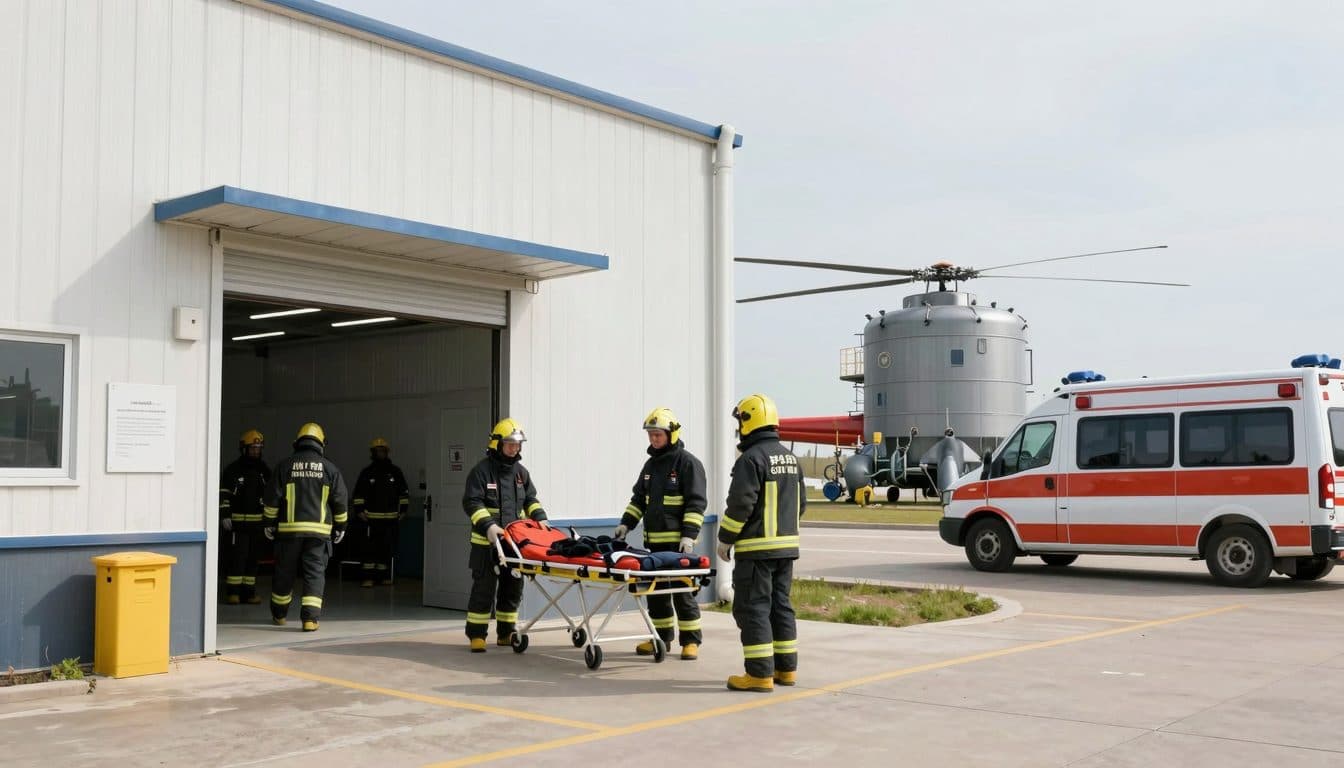 Arbeiter in Seefeld schwer verletzt: 200-Kilo-Trog klemmt Bein ein