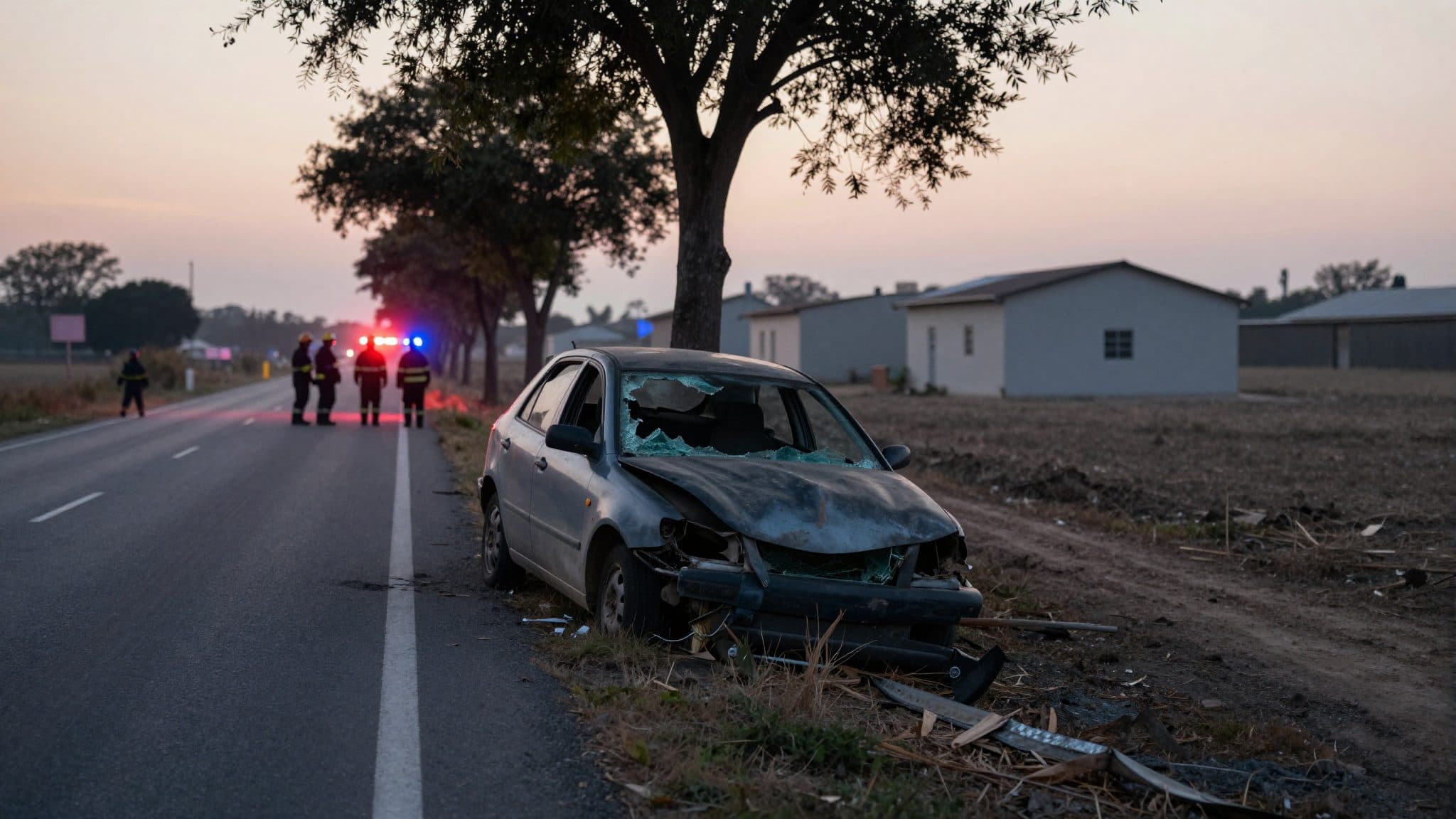 Autofahrer kracht in der Früh gegen einen Baum
