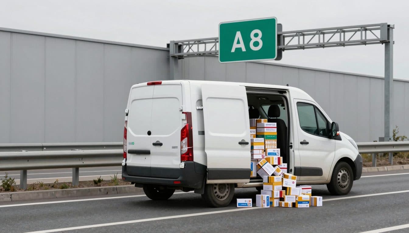 Zigarettenschmuggel auf der A8: Polizei schnappt einen Transporter