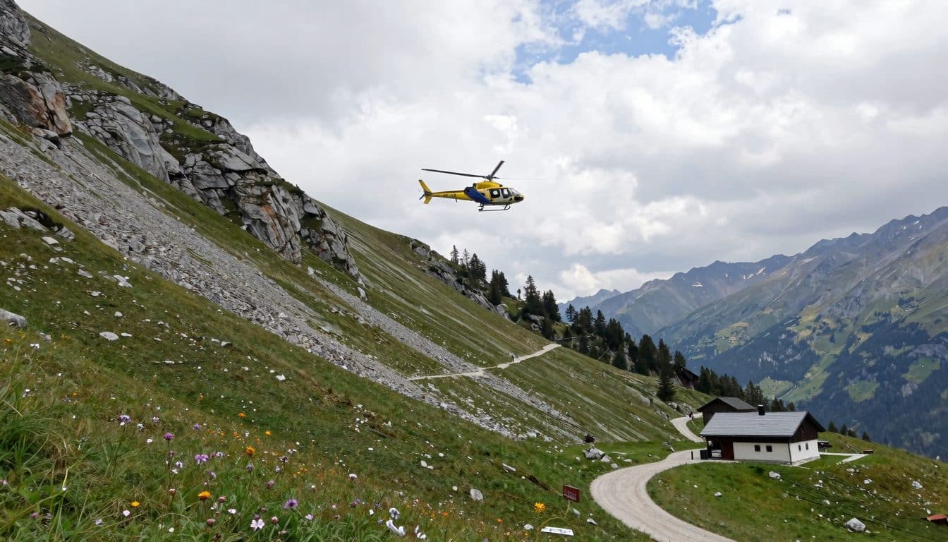 Hund Sigi wird nach Schlangenbiss im Gebirge gerettet