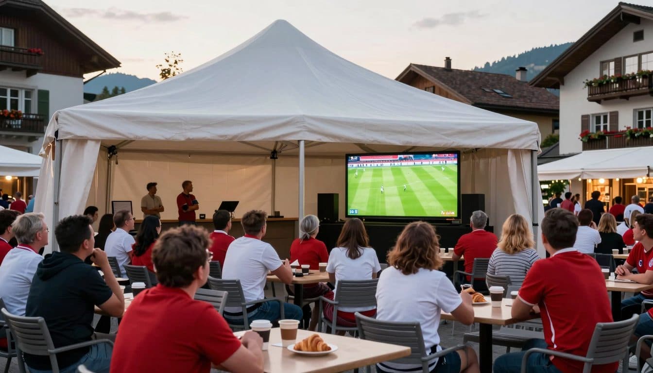 Schweiz feiert Fussball-Sieg in aller Frühe – mit Fondue, Croissants und ganz viel Fan-Stimmung