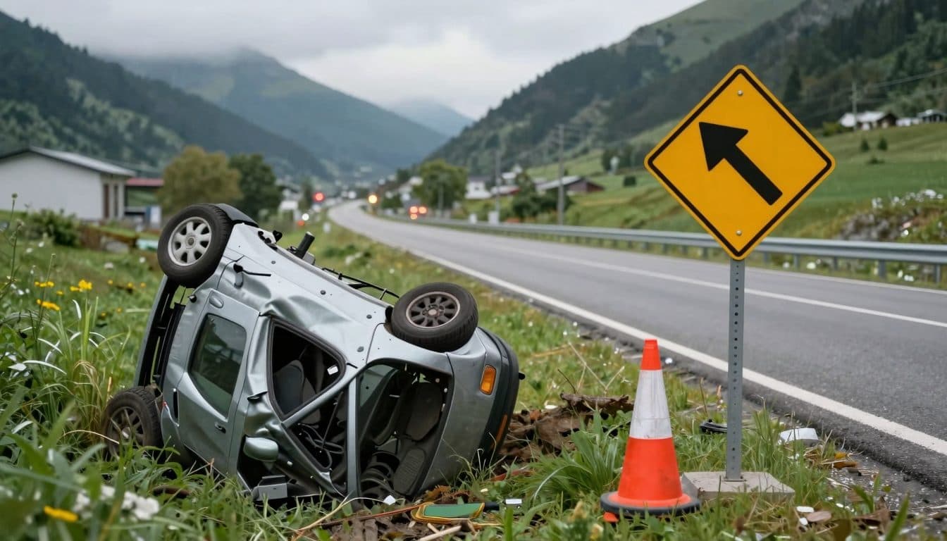 Schwerer Unfall auf B320: Frau mit Helikopter ins Spital gebracht